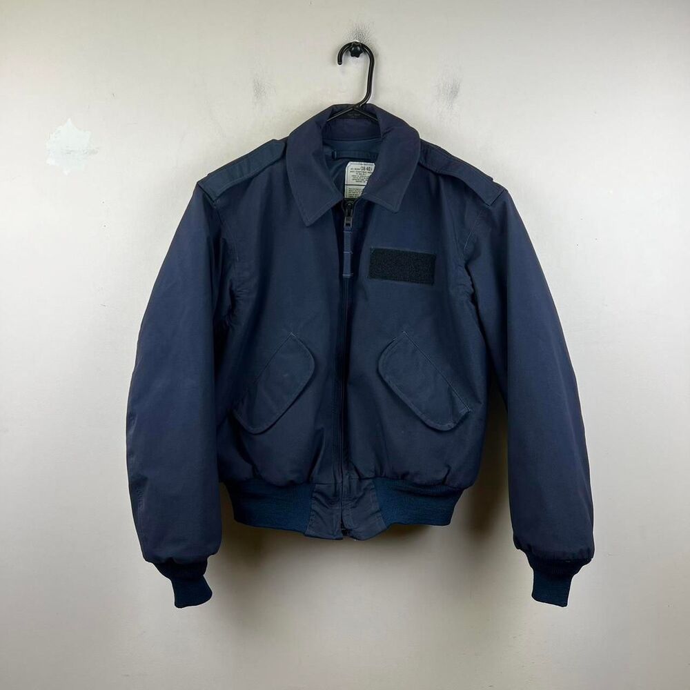 Vintage USAF Security Police Winter Jacket Navy Blue Size M (38-40)